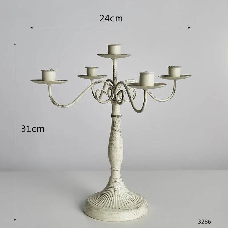 Nordic Creative Metal Candle Holder Candlestick Centerpieces Road Lead Candelabra Centerpieces Wedding Christmas Decor Love Gift