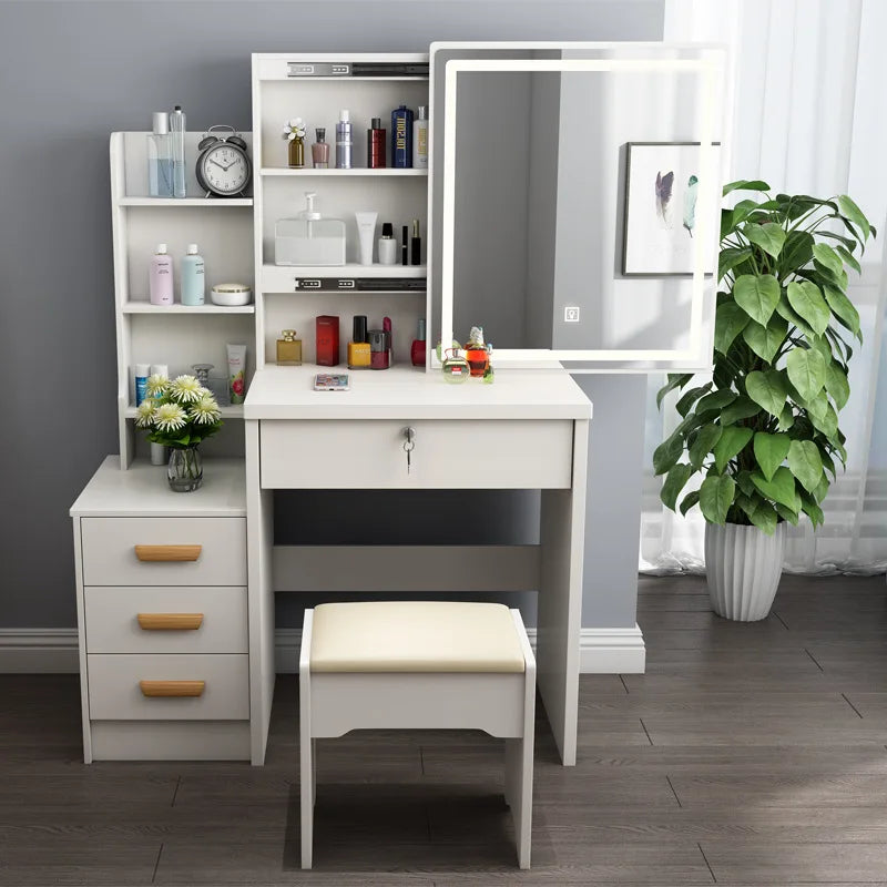 Dressing Table Small Apartment Dresser Modern Makeup Mirror Storage Cabinet 옷장