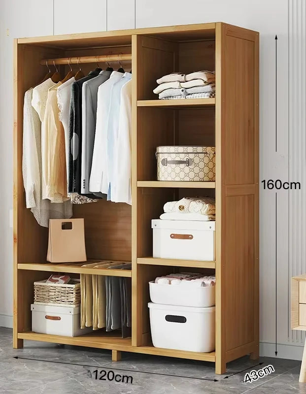 Partitions Cabinet Closet Display Nordic  Storage Modern Luxury Wardrobe Minimalist Bedroom Wooden Szafy Do Sypialni Furniture