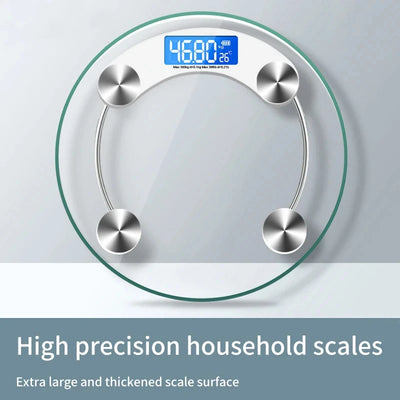 Round Transparent Digital Scale Body Weight Scale Floor Electronic Scales LCD Scales Body Weighing Scale For Bathroom