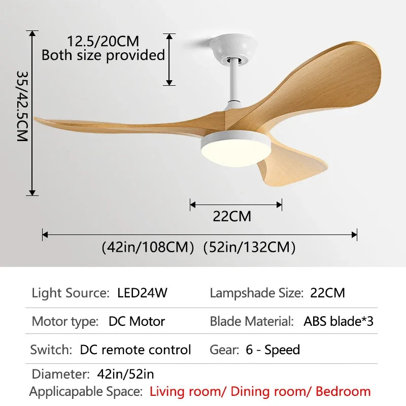 42Inch Modern LED Ceiling Fan Light Strong Winds Living Room Restaurant Household Electric Fan Mute With Lamp Ceiling Fan 220V