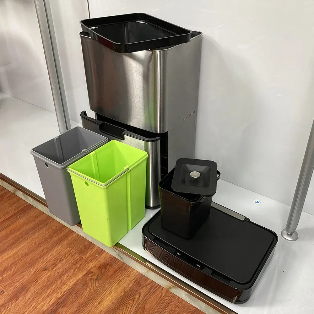 Smart Sensor induction kitchen automatic trash can