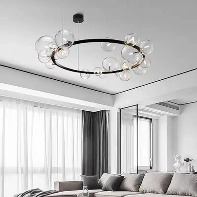 Nordic Living Room Simple Magic Bean Molecule Bubble Lamp Full Spectrum Eye Protection Bedroom Restaurant Glass Ball Chandelier