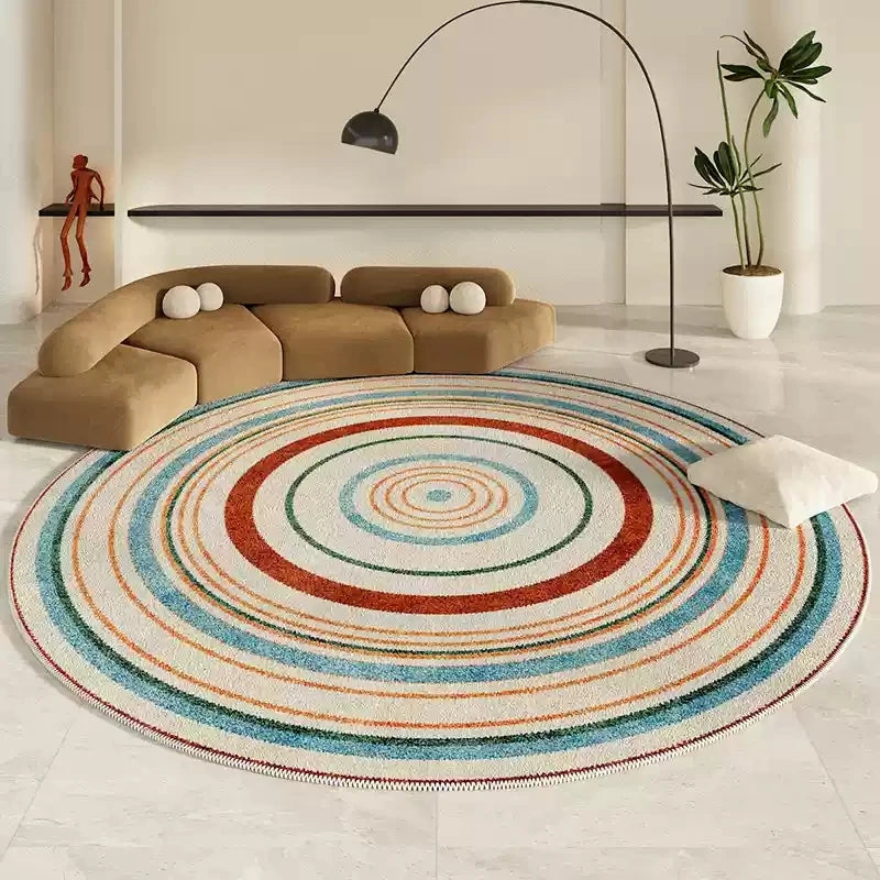 VIKAMA Persian style round crystal velvet carpet Modern geometric decoration living room bedroom sofa non-slip soft carpet