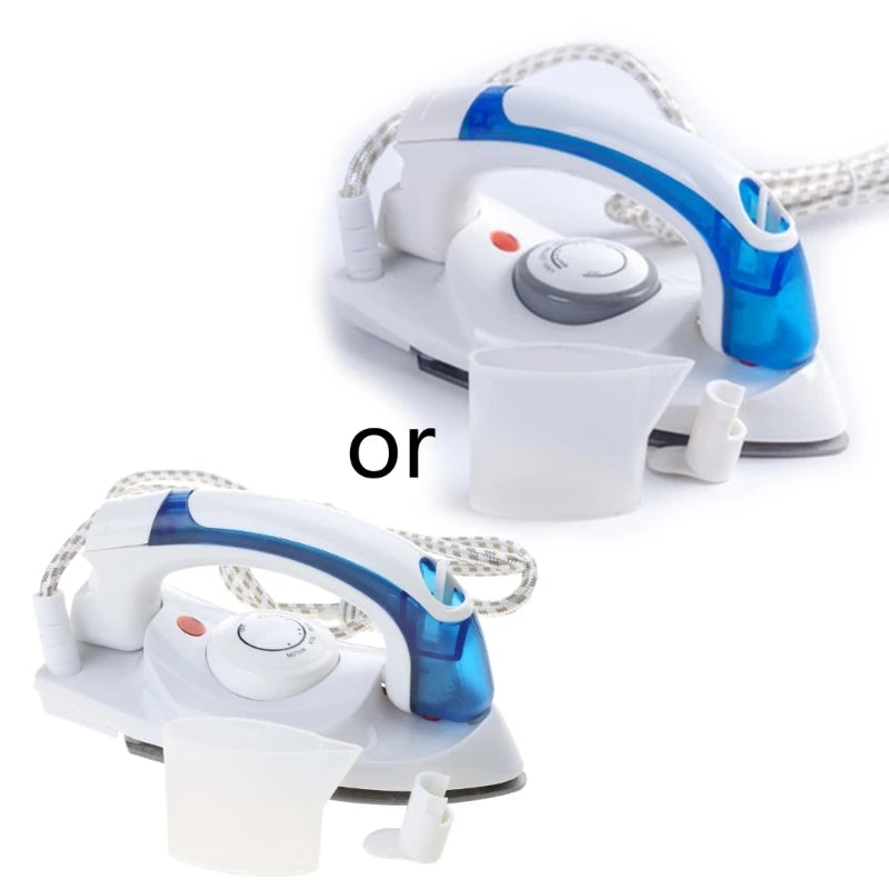 Portable Compact Size Mini Handheld Electric Baseplate Steam Iron Machine Foldable Handle Home Travel Use with 3 Gears Control