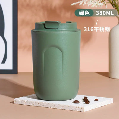 220Ml /380Ml Stainless Steel Mini Coffee Cup Water Bottle Leak-Proof Car Vacuum Flask Travel Insulated Bottle Thermos Mug