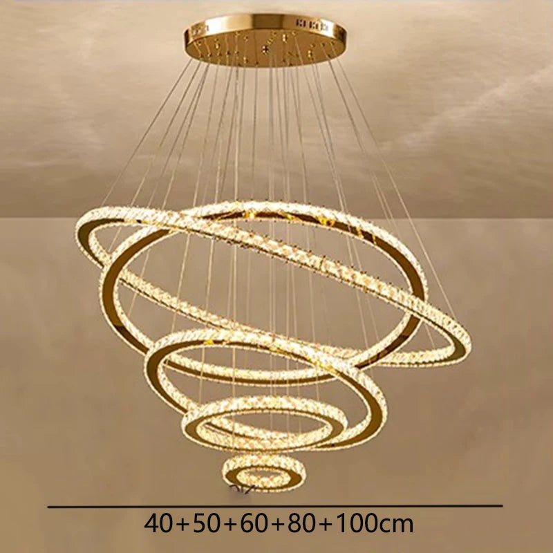 Modern home decoration crystal chandelier, stair Pendant lamp, living room Pendant lights, interior lighting