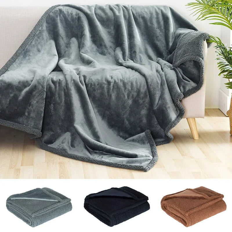 Luxury Shaggy Blankets Winter Warm Cosy Home Romantic Couple Waterproof Blanket-thickened Large Size Blanket Microfibre-blanket