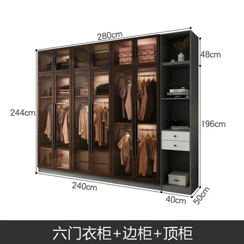 Design Living Room Closet Storage Box Indoor Black Hotel Indoor Display Cabinet Creative Wood Meuble Chambre Furniture Bedroom