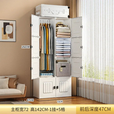 Nordic Minimalist Wardrobe Cupboard Storage Organizer Partitions Bedroom Closet Portable Living Room Muebles Trendy Furniture