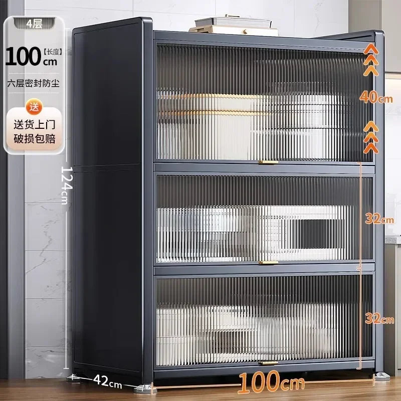 Modern Metal Kitchen Cabinets Multi-layer Storage Cabinet Floor Racks Multifunctional Furniture for ZT50KC