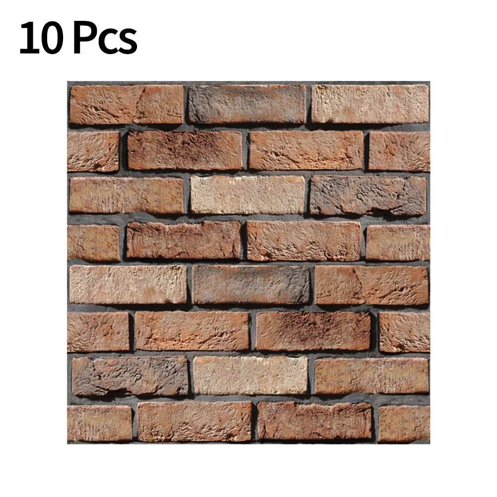 3D Wallpaper Brick Tile Stickers 3D Tearable 30Cm*30Cm10 Pieces A Set Of Waterproof And Heat-Resistant Renovation Mat