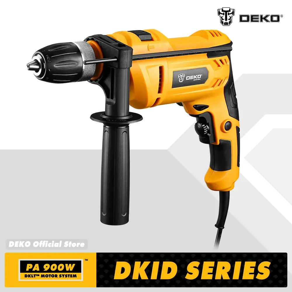 DEKO  220V professional grade impact drilll, 2 Functions Drill Screwdriver Electric Tool Power Tool (DKID Series)