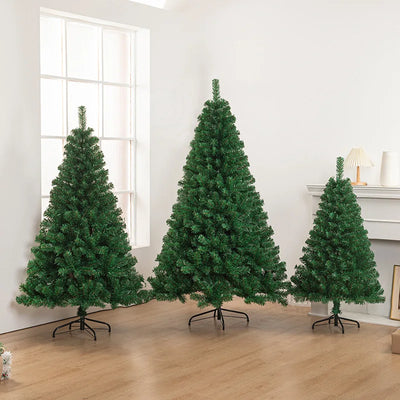 Encrypted Artificial Christmas Tree 120-210cm PVC Christmas Tree Sturdy Metal Stand Decoration Mall Hotel Family Atmosphere 2025