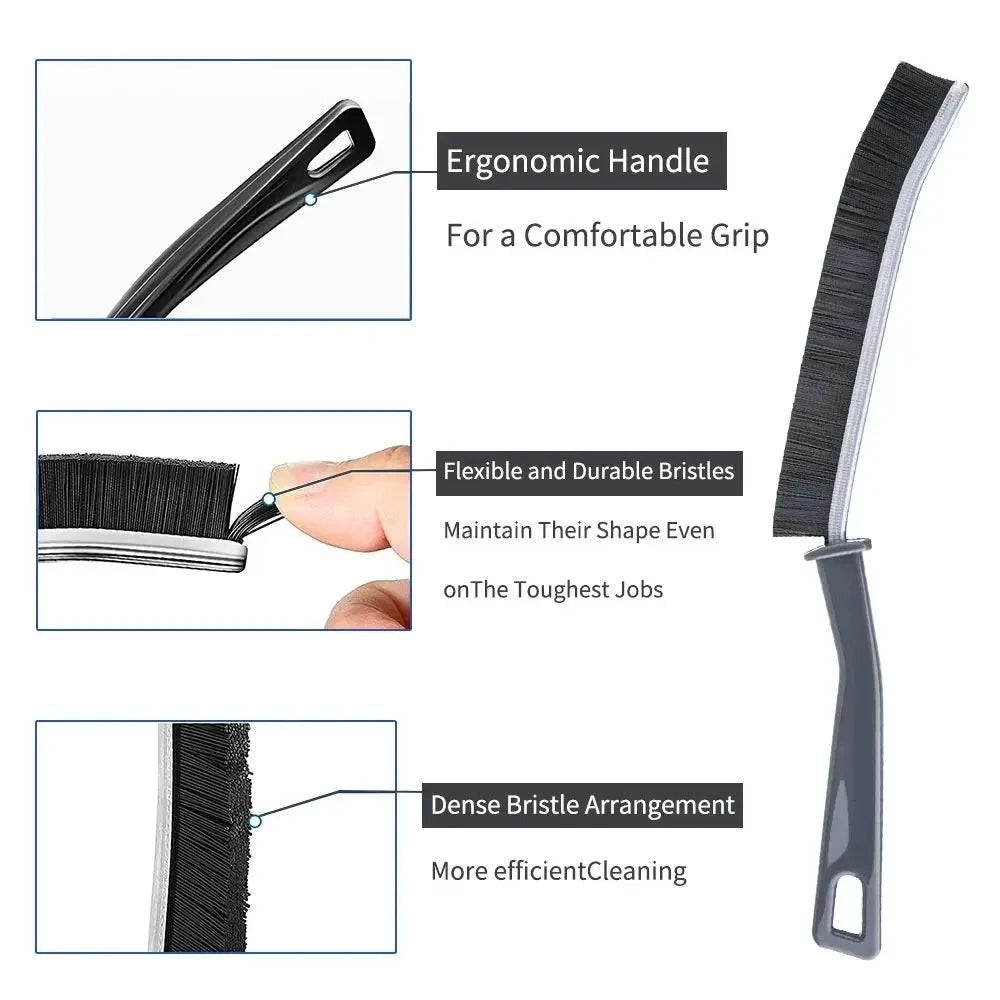 Crevice Brush Hard-Bristted Crevice Cleaning Gap Brush Tool All-Around Cleaning Tool Stiff Angled Bristles For Bathtubs Kitchen