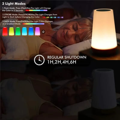 13 Color Changing Night Light RGB Remote Control  Dimmable Lamp Portable Table Bedside Lamps USB Rechargeable Night Lamp