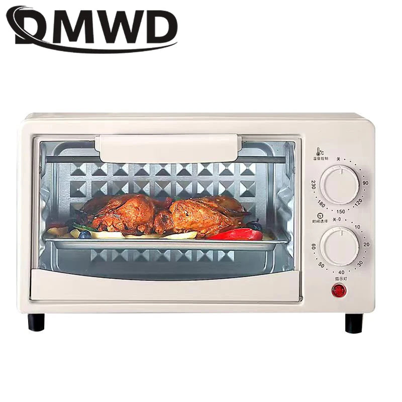 DMWD Household Electric Oven Mini 12L Multi-function Bread Egg Tart Baking Machine Intelligent Timing Toaster Breakfast Machine