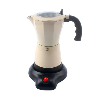 DMWD 300ml Espresso Italian Mocha Maker Aluminum Coffee Percolators Electric Moka Pot Portable Electric Coffee Maker EU Plug