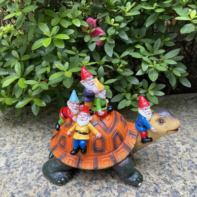 1Pc, Garden Dwarf Turtle Statue Courtyard Art Resin Statue Decoration Outdoor Garden and Courtyard Lawn