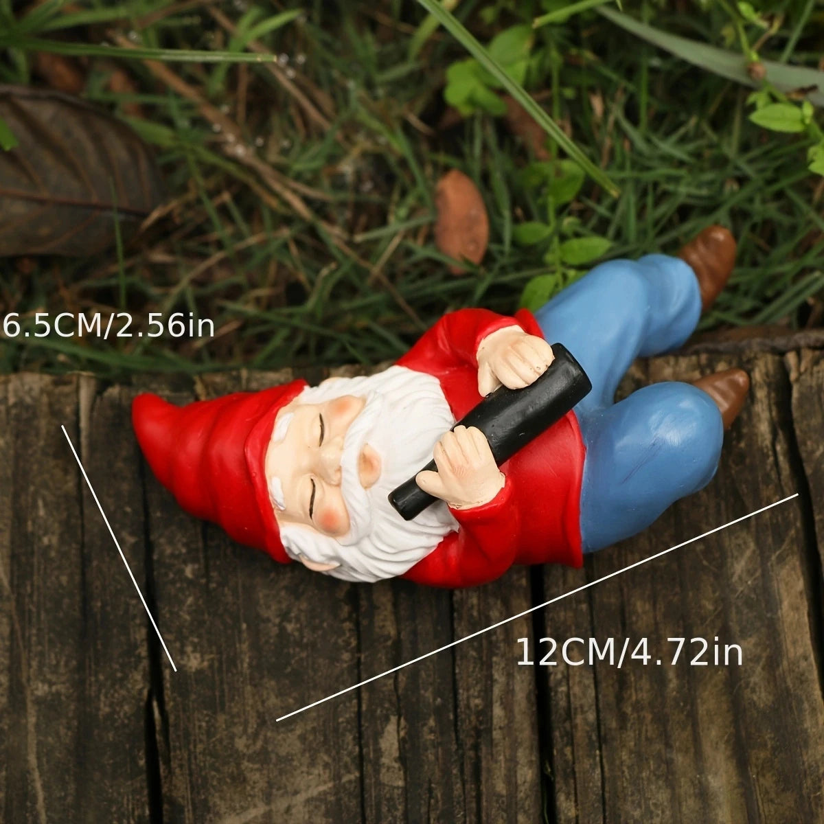 1 Piece Whimsical Drunken Dwarf Garden Gnomes -ArtDeco, No-Power Fairy-Themed Outdoor Statues, Perfect forYard Celebrations & De