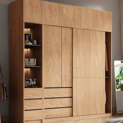 Multifunction Wood Wardrobe Clothes Children Girls Sliding Doors Hotel Wardrobe Bedroom Closets Szafa Na Ubrania Home Furniture