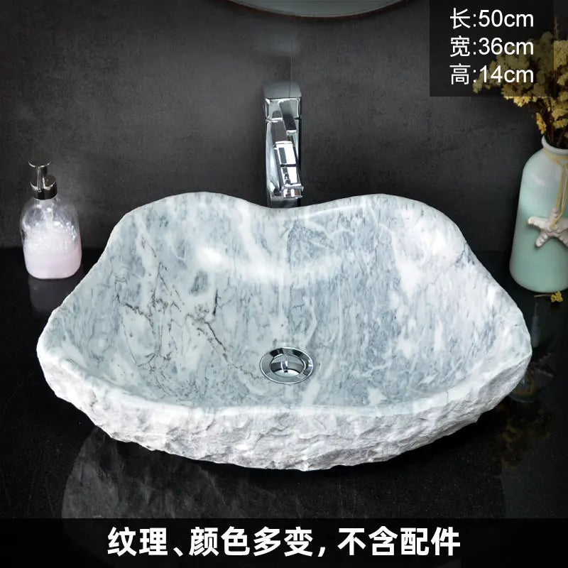 Stone platform basin Art marble washbasin Pool Bathroom Balcony Outdoor courtyard Household