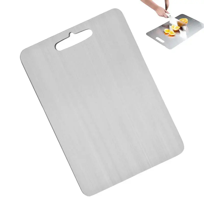 Titanium Cutting Board for Kitchen Double-Sided Metal Chopping Board Easy Grip Fruit Cutting Block for Kitchen Countertop