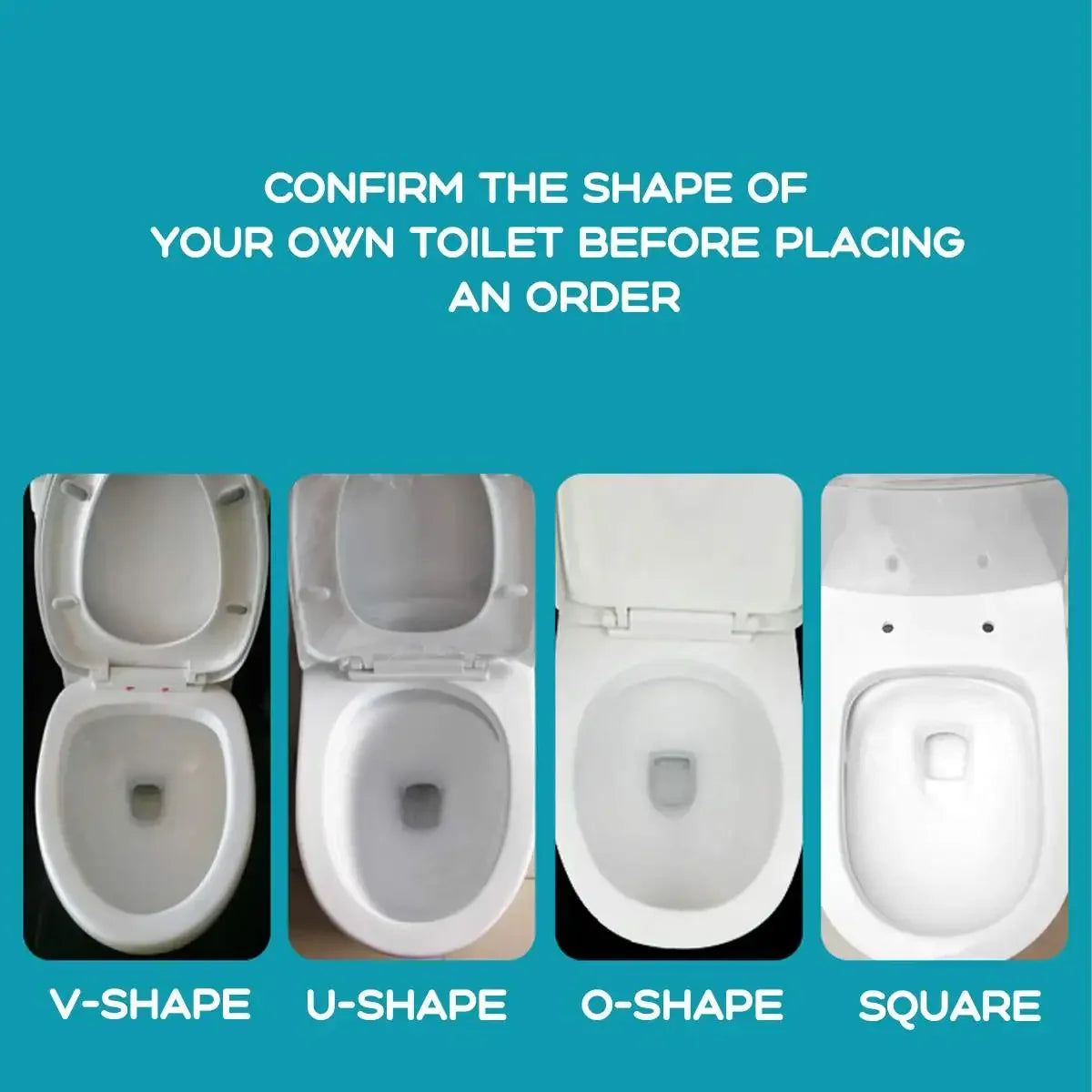 4 Types Square O V U Universal WC Toilet Seats Cover Toilet Lid Thicken Replacement Shape PP Board Soft Foam Gasket Toilette Use