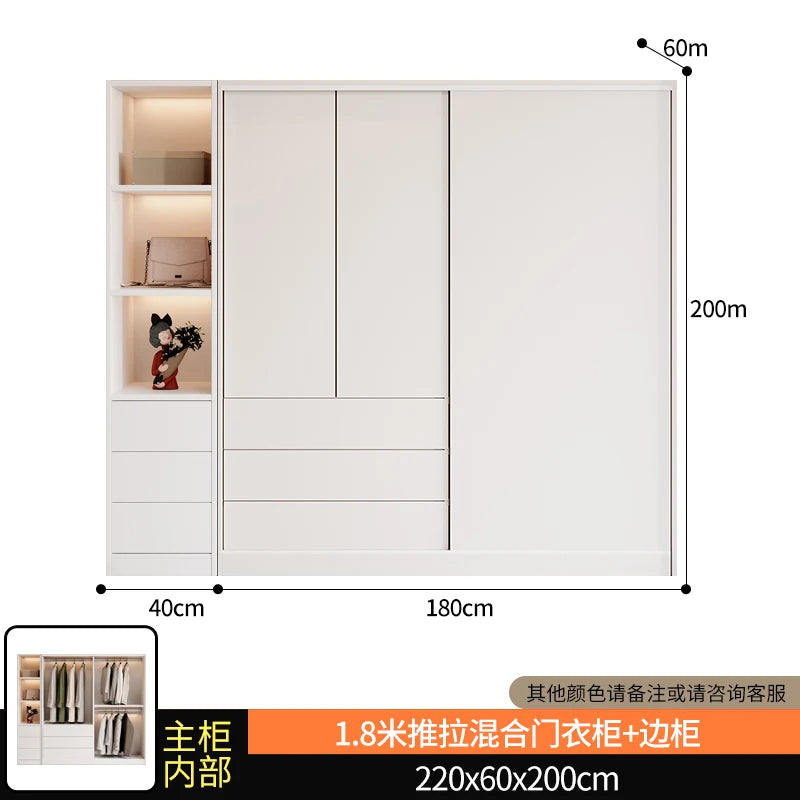 Bedroom Nordic Wardrobes Full Size Partition Storage Cabinet Wardrobes Organizer Apartment Szafa Na Ubrania Home Furniture