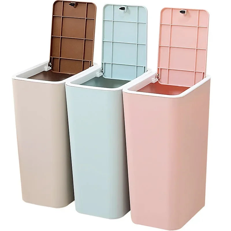 Creative New Rectangular Trash Can Kitchen Bathroom Toilet Trash Can Living Room Room With Lid Trashs Can Nordic Push Trash Can