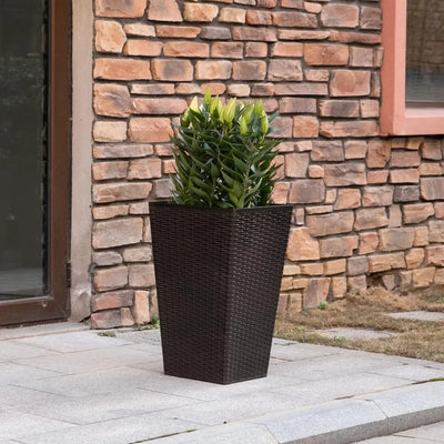 Planters with Drainage Hole Set of 3, Outdoor Flower Pots for Porch, Front Door, Entryway, Patio and Deck