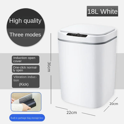 Smart Sensor Garbage Bin Kitchen Bathroom Toilet Trash Can Best Automatic Induction Waterproof Bin with Lid 12/14/16/18L