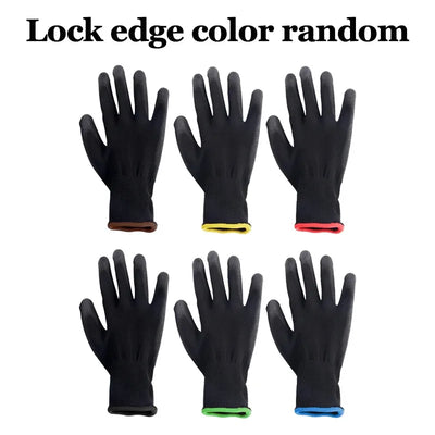 20/50PCS Coating Nylon PU Work Gloves Safety Non-slip Durable Coating Nylon PU Work Gloves Camping Lock Edge Colour Random