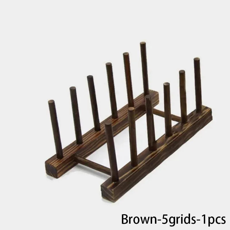 Multifunction Wooden Stand Rack Kitchen Bowl Basin Drain Holder Organizer  Kitchen Sundries Rack Cups Shelf Table Book Display