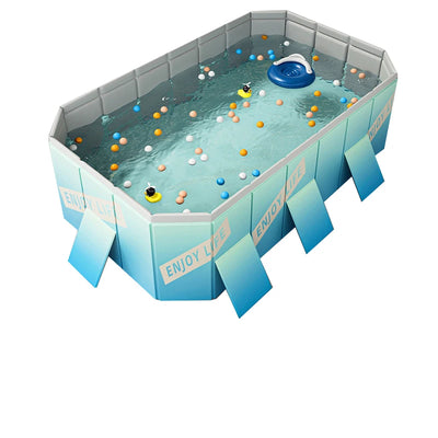 1.6-3M Swimming Pool Foldable Frame Paddling Pools Thickened Wear-Resistant Outdoor Non-Inflatable  Summer Water Game For Family