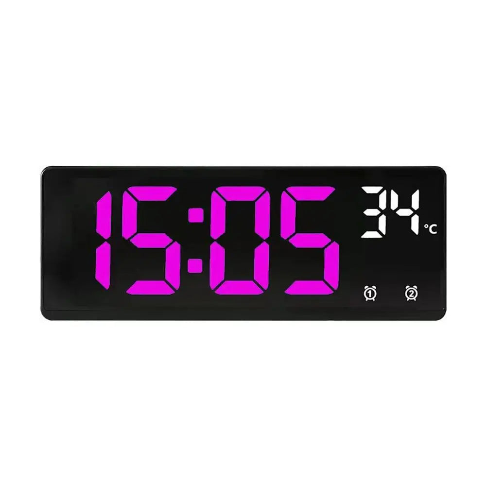 Durable Multi-functional Electronic Clock Temperature Date Home Digital LED Clocks Backlight Voice Control Display Table Clock