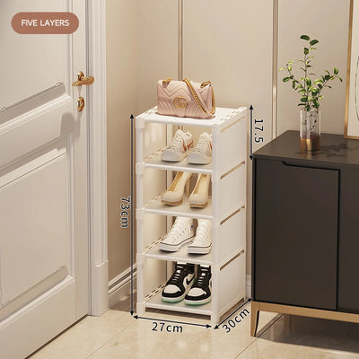 Shoe Rack Storage Organizer Simple Multi-Layer Living Room Vertical Shoes Rack Sneakers Cabinets Removable Household Furniture