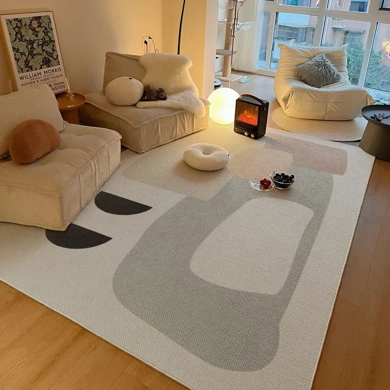 Modern simple living room fully covered carpet sofa tea table wear-resistant anti-slip easy care imitation cashmere carpet