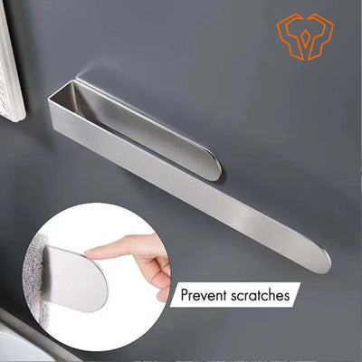 Wall-mounted Towel Rack Stainless Steel No Need To Drill Holes Children's Towel Bar for Home Use  Bathroom Wall Shelf