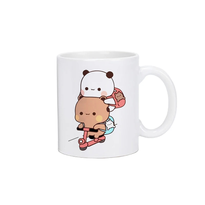 Panda Bear Bubu Dudu Coffee Milk Cup Mocha Cat Panda Bear Couple Christmas Mug Kawaii Cups Original Mugs Free Shipping Drinkware