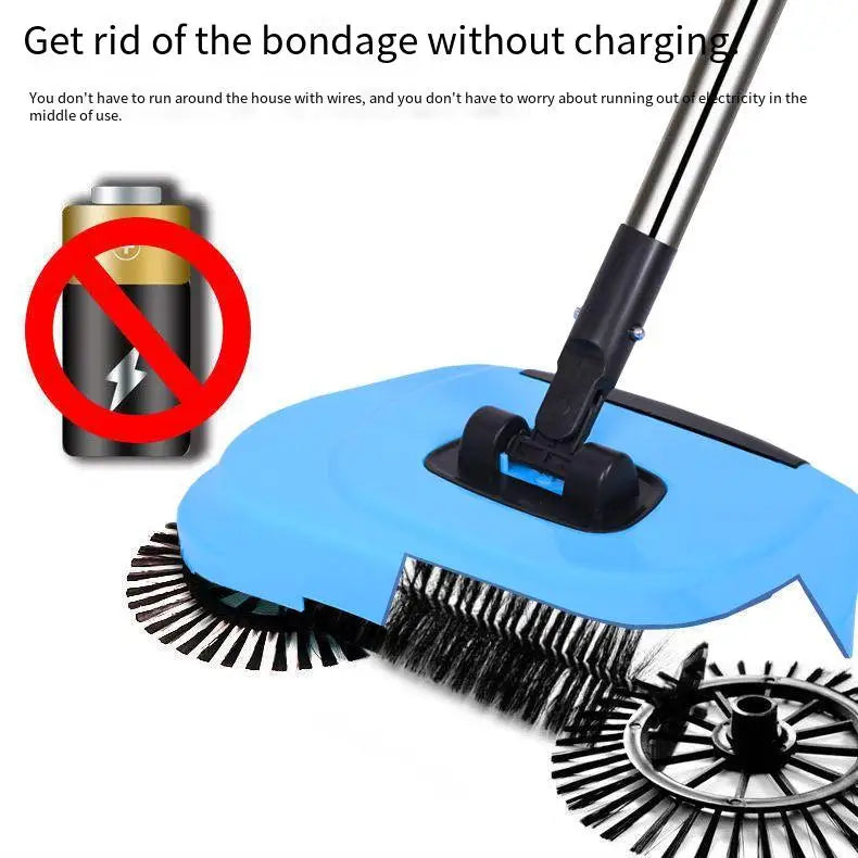 Three-In-One Multifunctional Hand Push Sweeper Push Broom Vacuum Cleaner, Sweeping Mopping Sweeper Household Cleaning Package