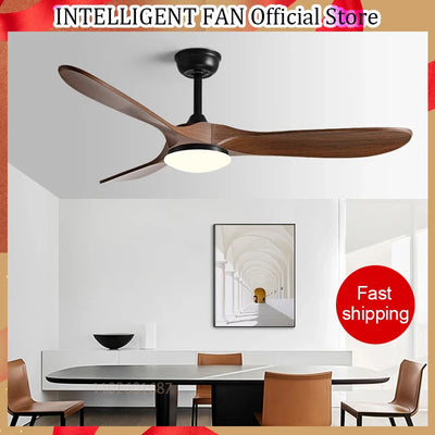 42/52/60Inch 3 ABS blade DC 35W pure copper motor Ceiling Fan with Remote Control and 20W LED Light Restaurant Fan