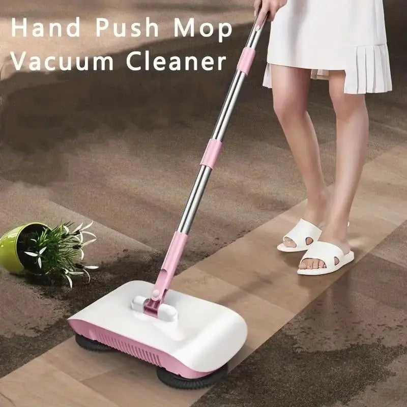 Hand pushed sweeping machine broom set for household use, automatic sweeping and mopping machine, sweeping and mopping broom art