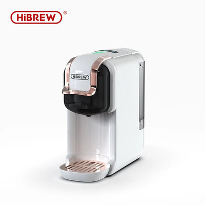 HiBREW 5 in 1 Multiple Capsule Coffee Machine Hot/Cold DG Cappuccino Nes Small Capsule ESE Pod Ground Coffee Cafeteria 20Bar H2B