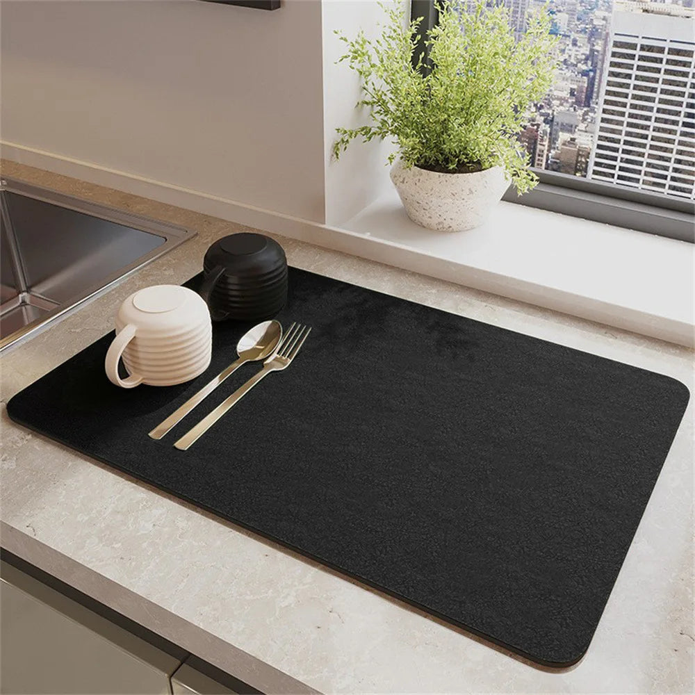 Large Kitchen Super Absorbent Mat Coffee Dish Draining Mat Drying Mat Quick Dry Bathroom Drain Pad Kitchen Faucet Placemat