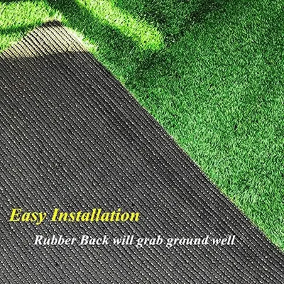 Artificial Grass Synthetic Lawn, Indoor/Outdoor Grass Carpet, Easy Installation Multi-use Astroturf Rug, Turf with Drain Holes