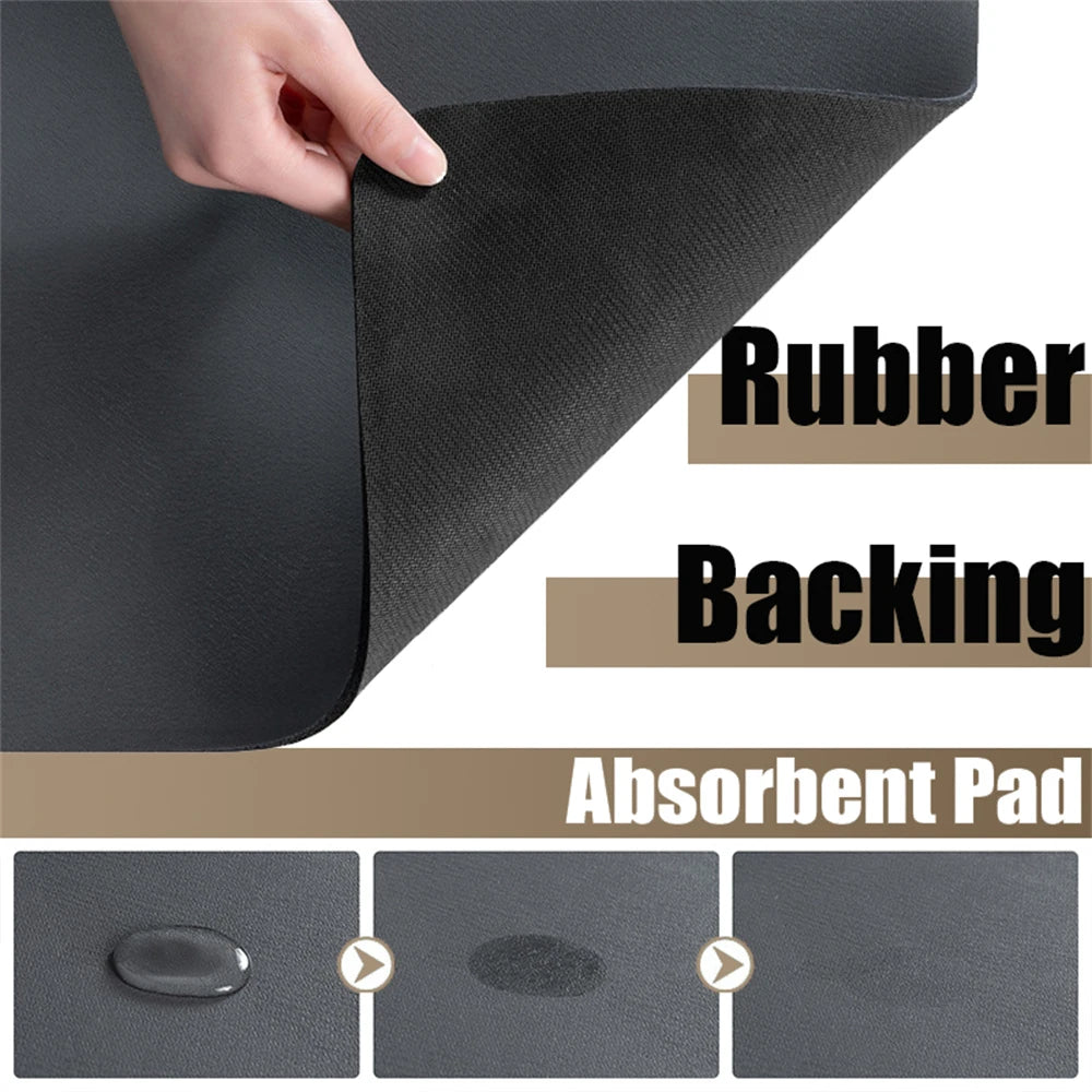 Absorbent Mats Pads Marble Printing Dish Large Kitchen Absorbent Draining Mat Drying Mat Quick Dry Bathroom Drain Pad