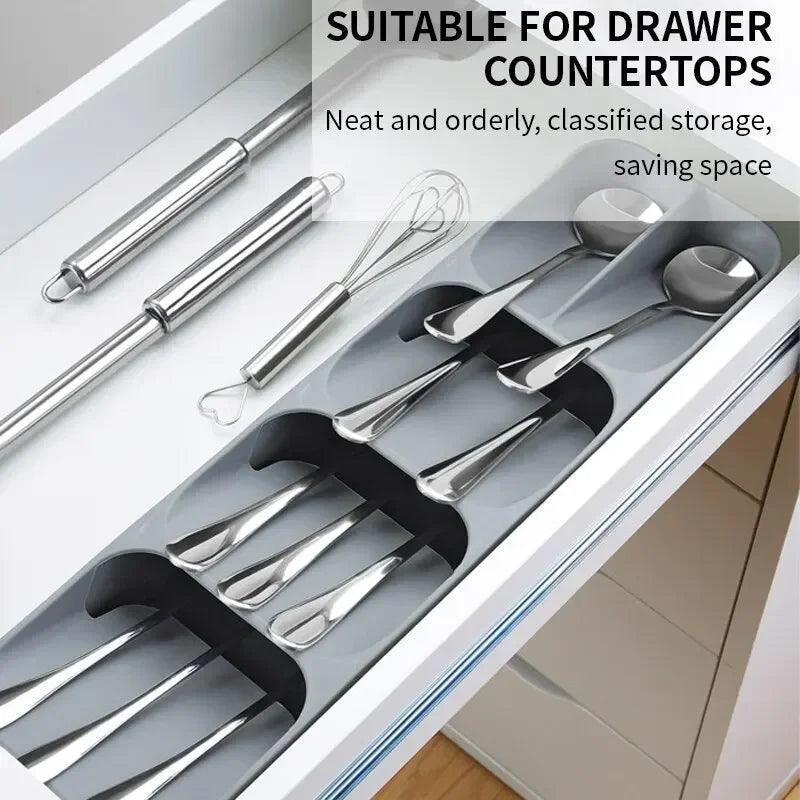 Multipurpose Practical Drawer Organizer Knives Separation Finishing Storage Box Knife Organizer Kitchen Accessories High Quality