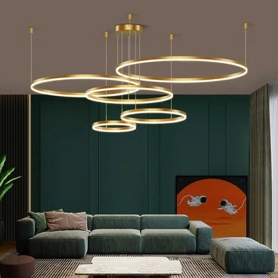 Nordic modern led living room chandelier Study Ring bedroom Dining Room Home decor chandelier Interior lighting