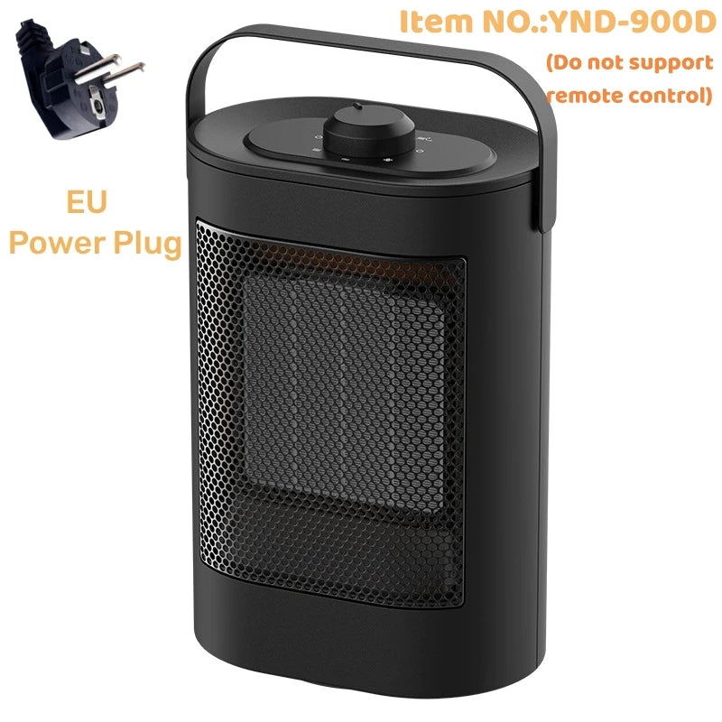 Portable Electric PTC Fan Heater Bathroom Living Room Fixed Constant Temperature Shake Head Remote Control House Warmer Machine